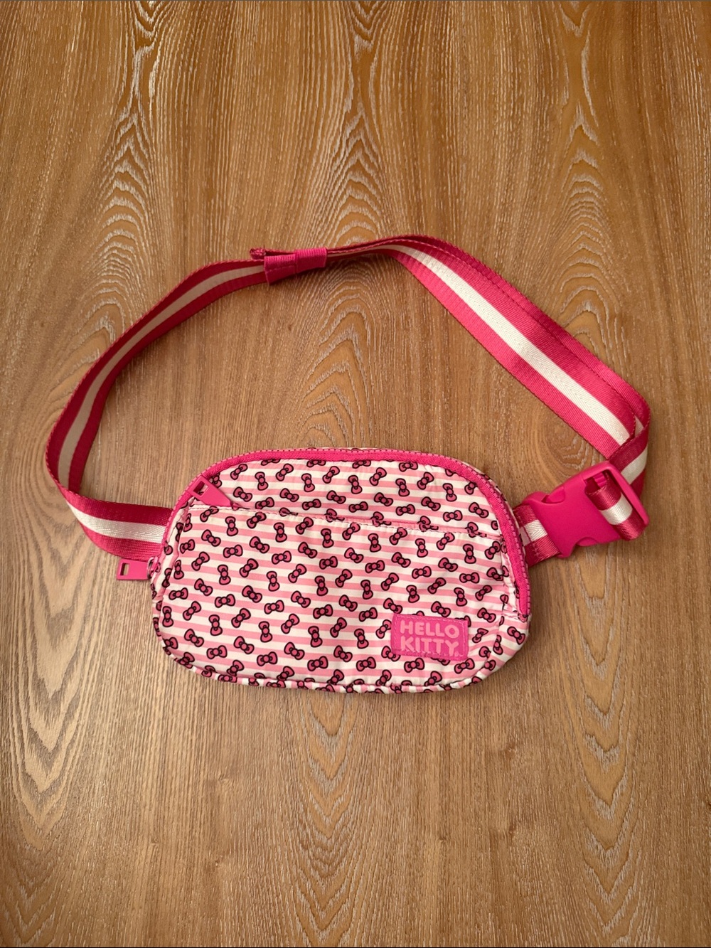 Hello Kitty Hot Pink & Light Pink Bow Print Waist Pouch/Fanny Pack